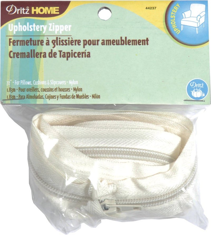 Dritz Home 44237 Nylon Upholstery Zipper 72Inch Cream - Image 1