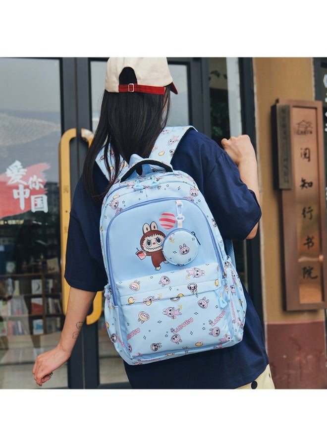 لابوبو حقيبة ظهر جديدة كبيرة السعة من لابوبو لطلاب المدارس الإعدادية، وطلاب المدارس الابتدائية، وطلاب الجامعات، وحقيبة ظهر لطيفة غير رسمية 42*29*19 سم - Image 3