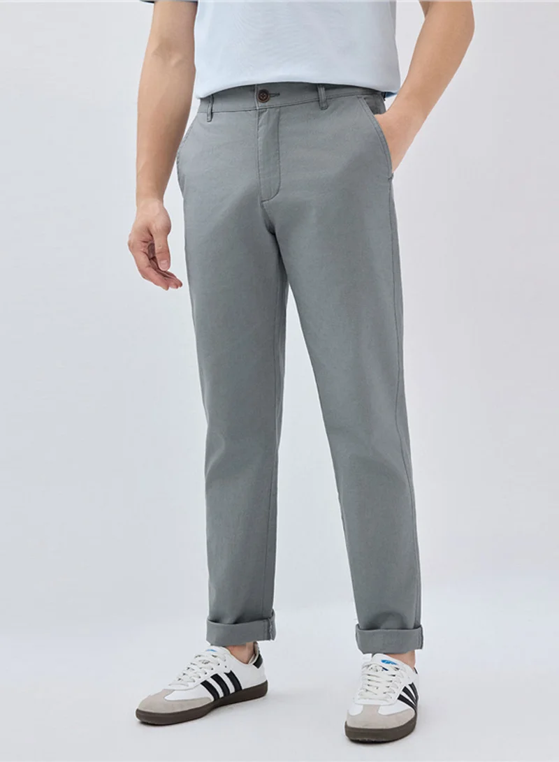 Men’s Low Rise Slim Taper Linen Cotton Pants