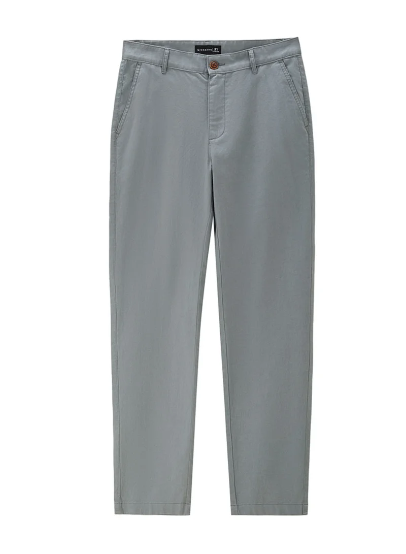 GIORDANO  Men’s Low Rise Slim Taper Linen Cotton Pants for Men | Best Price UAE