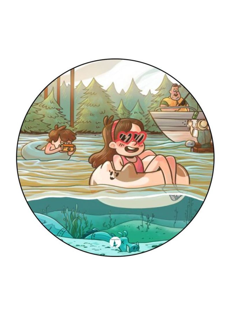 Gravity Falls Printed Mouse Pad  Green/Beige/k