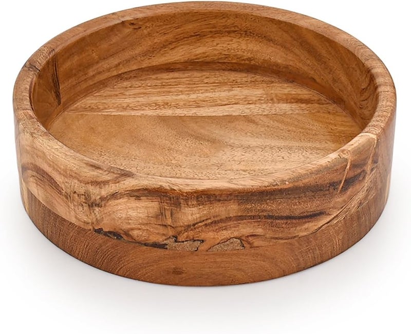 BHAVATU Salad Bowl Acacia Wood Environmentally Friendly Salad Bowls Fruit Bowls and Rice Bowls for Kids and Adults 8x 8 x 25 - Image 1