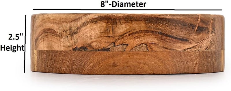 BHAVATU Salad Bowl Acacia Wood Environmentally Friendly Salad Bowls Fruit Bowls and Rice Bowls for Kids and Adults 8x 8 x 25 - Image 5
