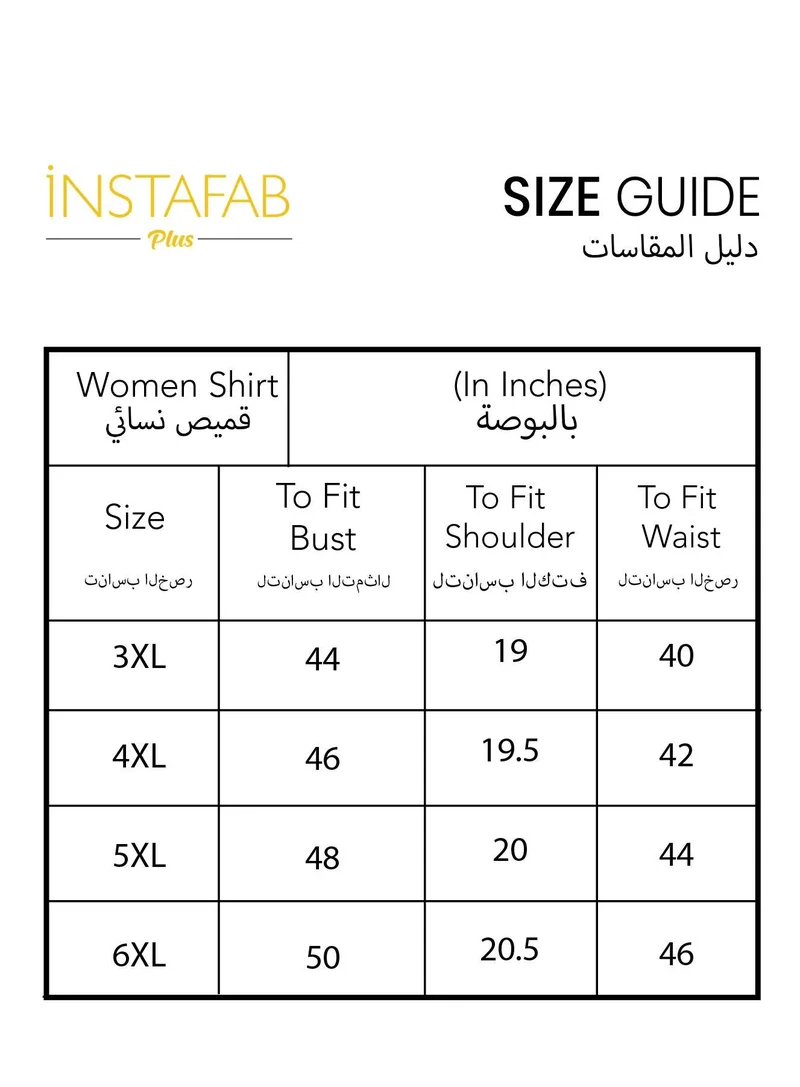Instafab Plus  Women's Graphic Design Stylish Casual Shirts  | Best Price UAE