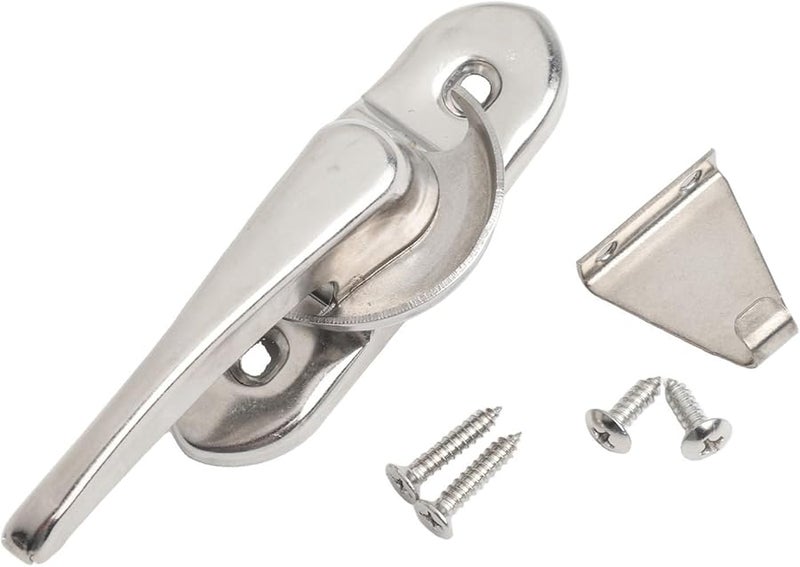 Stainless Steel Sliding Window Sash Lock With Crescent Buckle Silver Easy Installation - Image 4