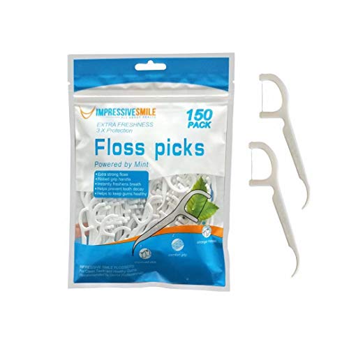 Impressive Smile Floss Picks Mint Flavor | Extra Strong | 150-Count | 1-Pack - Image 3