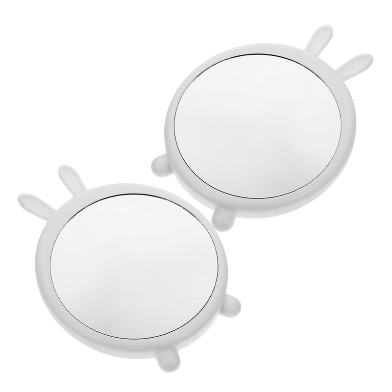 2pcs Cute Desktop Makeup Mirror Freestanding Tabletop Vanity Mirror with Stand for Desk Bedroom Dorm Travel and Dressing Table - Image 1