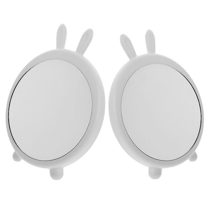 2pcs Cute Desktop Makeup Mirror Freestanding Tabletop Vanity Mirror with Stand for Desk Bedroom Dorm Travel and Dressing Table - Image 3