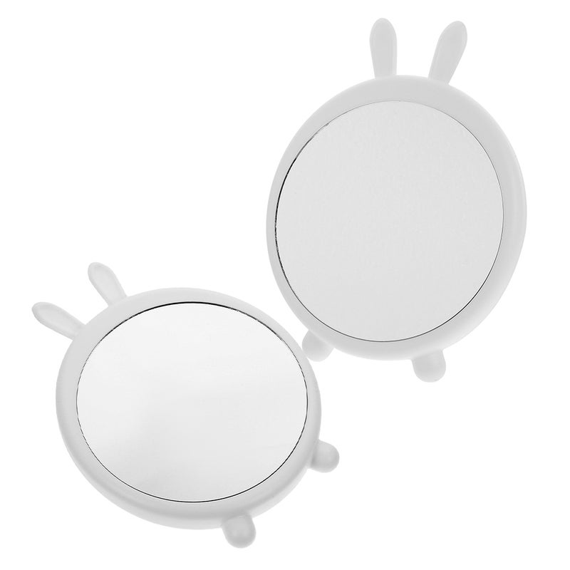 2pcs Cute Desktop Makeup Mirror Freestanding Tabletop Vanity Mirror with Stand for Desk Bedroom Dorm Travel and Dressing Table - Image 4