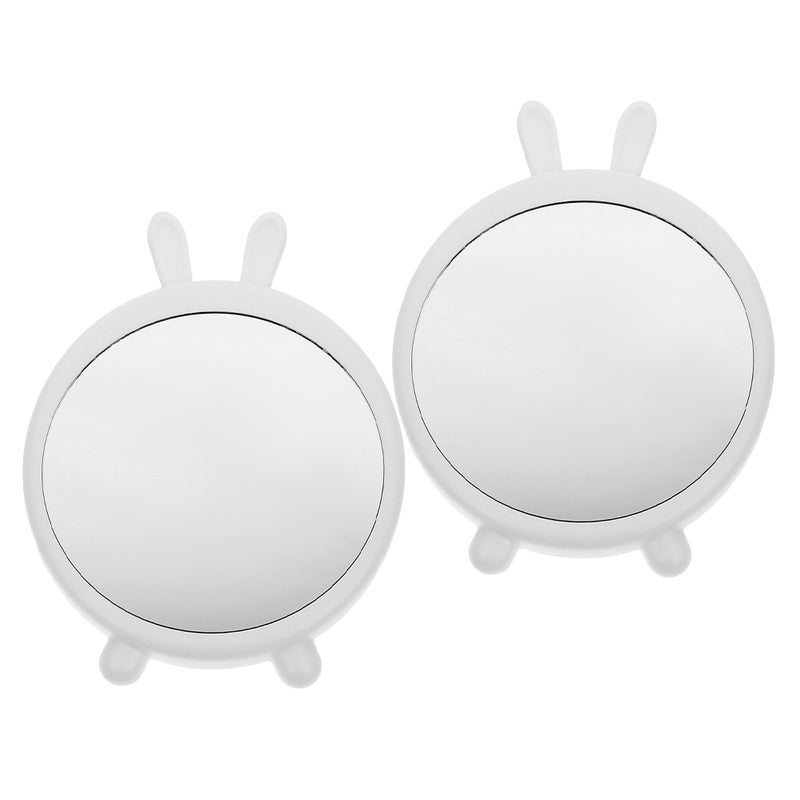 2pcs Cute Desktop Makeup Mirror Freestanding Tabletop Vanity Mirror with Stand for Desk Bedroom Dorm Travel and Dressing Table - Image 5