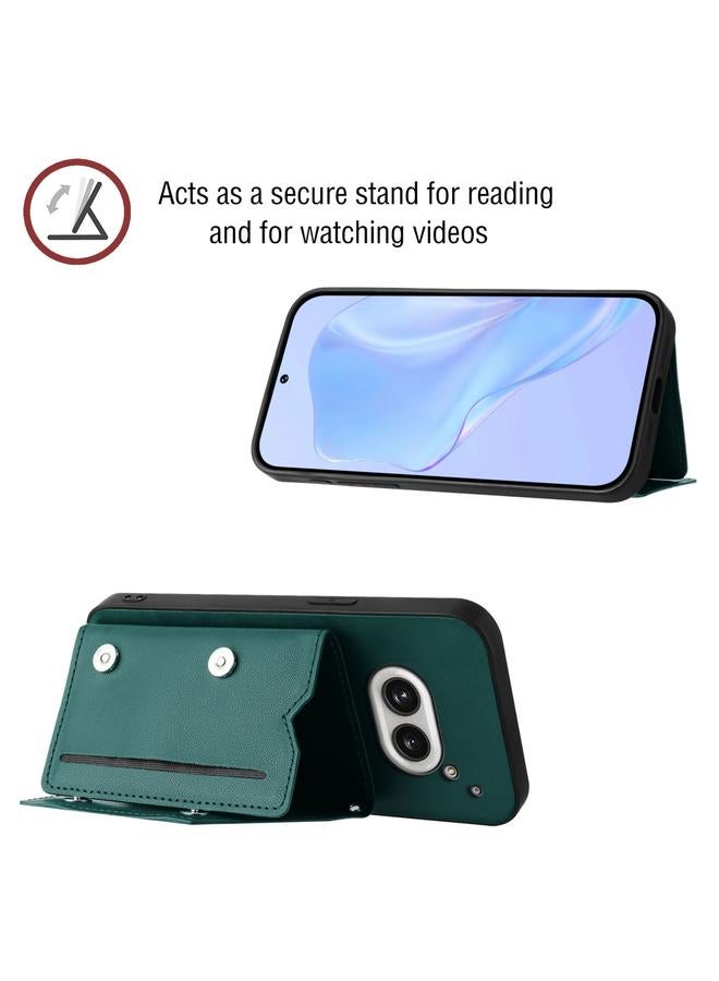 اس-توب جراب لهاتف Case For Nothing Phone 2a Skin Feel بأربعة فتحات للبطاقات مع حزام معصم - Image 4