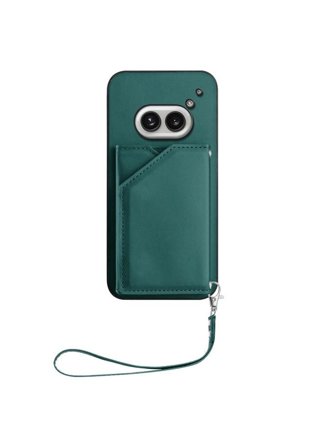 اس-توب جراب لهاتف Case For Nothing Phone 2a Skin Feel بأربعة فتحات للبطاقات مع حزام معصم - Image 2