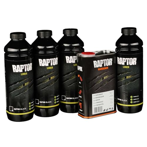 U-POl مجموعة بطانة سرير الشاحنة U-POL Products 0820 Raptor Black - 4 لترات - Image 1