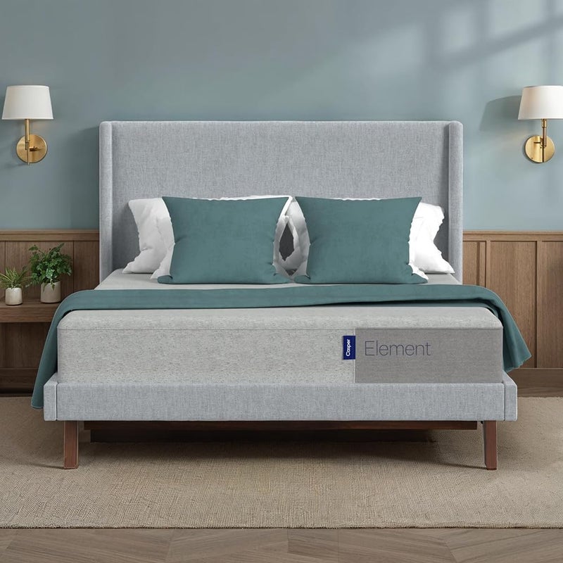Casper Sleep Element Queen Medium Firm Mattress  Memory Foam  Support  100Night Trial  CertiPURUS Mattress Grey