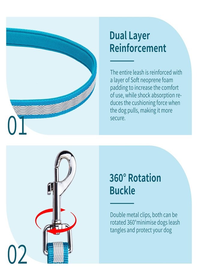 طوق كلاب AIRUIDOG بدون استخدام اليدين، من 4.25 قدم إلى 9 أقدام، طوق متعدد الوظائف يُربط حول الخصر للكلاب، طوق عاكس للضوء للكلاب المتوسطة والكبيرة الحجم للمشي والركض والتدريب (أزرق) - Image 5