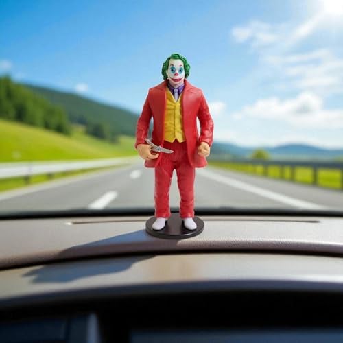 YOURKARTS.COM Joker Dashboard Figurine 20cm Villain Model with Iconic Grin | Desk or Shelf Showpiece, Comic Fan Gift or Display Prop | Trending Accessories 2025 - Image 2
