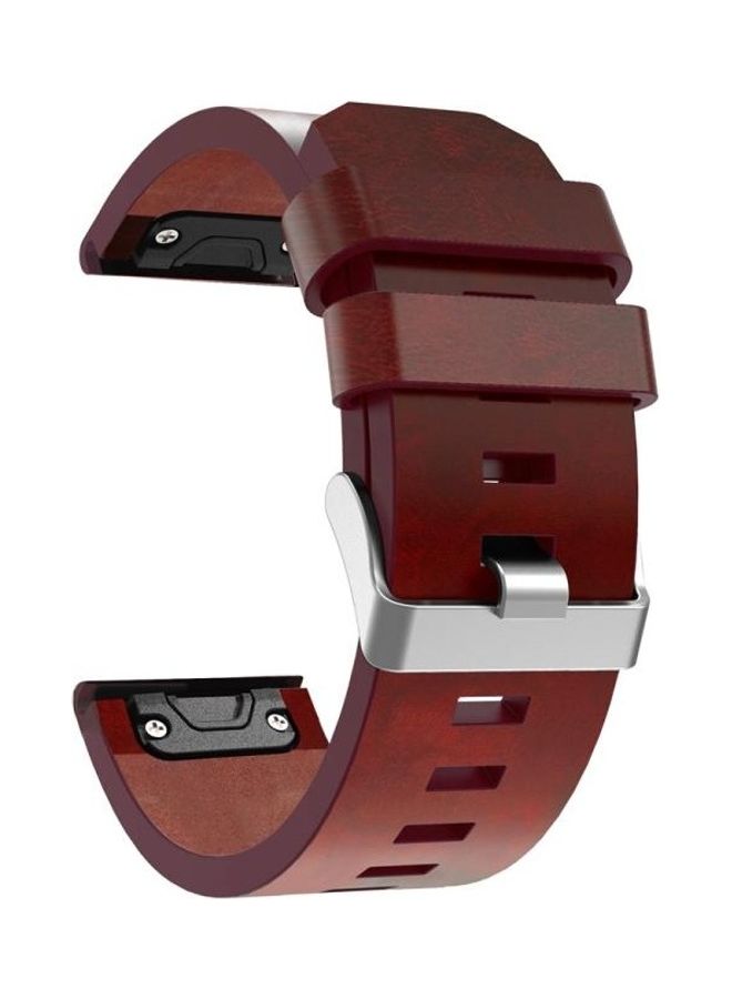 NIBEMINENT Quick Release Leather Strap For Garmin Fenix 5X Without Sewing Thread - Image 1