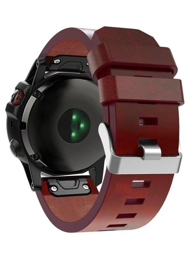 NIBEMINENT Quick Release Leather Strap For Garmin Fenix 5X Without Sewing Thread - Image 3