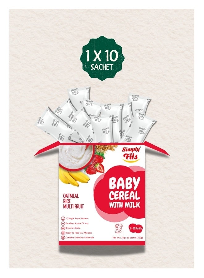Simply Fils Baby cereals with Milk Oatmeal Rice Multifruit - Image 4