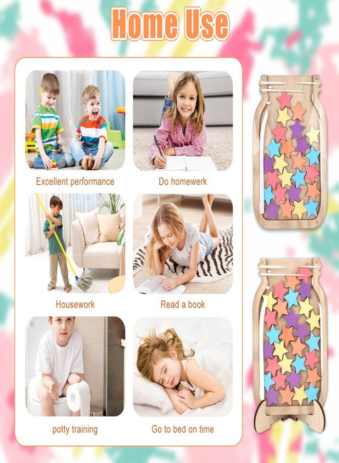 Pinsit Reward Jar for Kids, Magnetic Reward Jar, Star Reward Jar for Classroom Kids Potty Training Housework Responsibility Behavior Rewards, Routine Training Tool for Boys Girls - Image 2