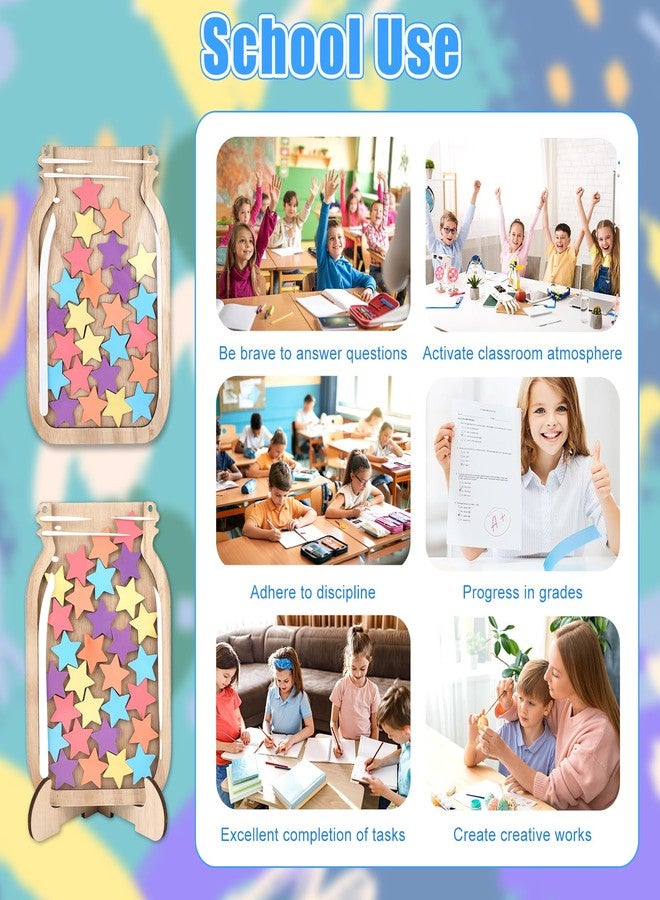 Pinsit Reward Jar for Kids, Magnetic Reward Jar, Star Reward Jar for Classroom Kids Potty Training Housework Responsibility Behavior Rewards, Routine Training Tool for Boys Girls - Image 3