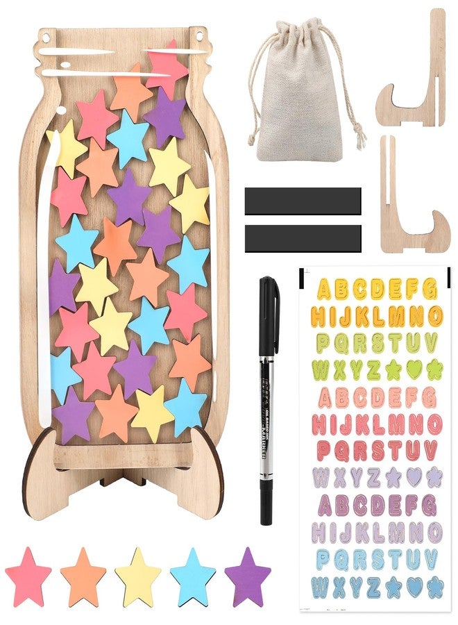 Pinsit Reward Jar for Kids, Magnetic Reward Jar, Star Reward Jar for Classroom Kids Potty Training Housework Responsibility Behavior Rewards, Routine Training Tool for Boys Girls - Image 1