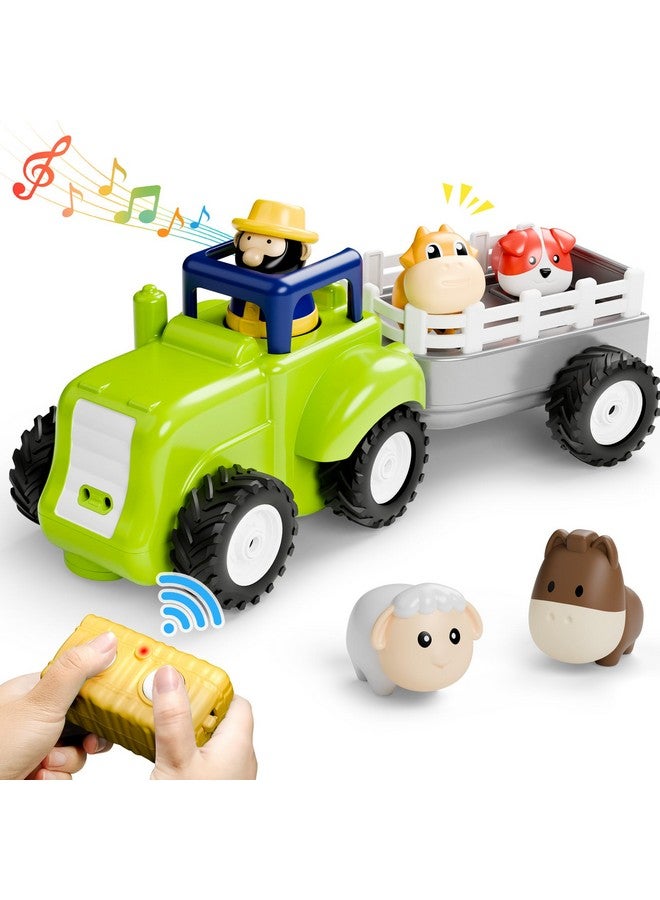iPlay, iLearn Baby Farm Tractor Toy, Cool Remote Control Truck Toy for Toddler 2-3, Infant Music RC Animal Trailer W/Sound, Easter Birthday Gift for 18 24 Month 2 3 4 Year Old Boy Girl Kid Children - Image 1