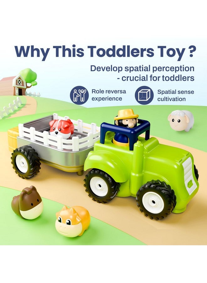 iPlay, iLearn Baby Farm Tractor Toy, Cool Remote Control Truck Toy for Toddler 2-3, Infant Music RC Animal Trailer W/Sound, Easter Birthday Gift for 18 24 Month 2 3 4 Year Old Boy Girl Kid Children - Image 2
