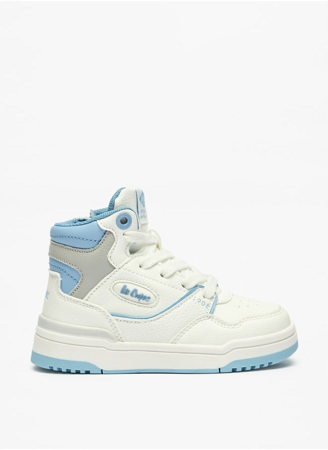 Lee Cooper - Boys' Panelled Hi-Top Sneakers with Lace-Up Closure - Image 1