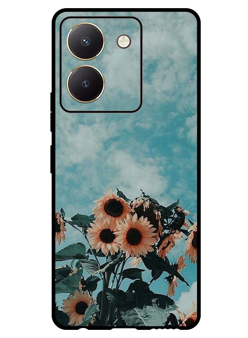 Theodor Protective Case Anti Scratch Shock Proof Bumper Cover For Vivo Y27s Sunflower - Image 1
