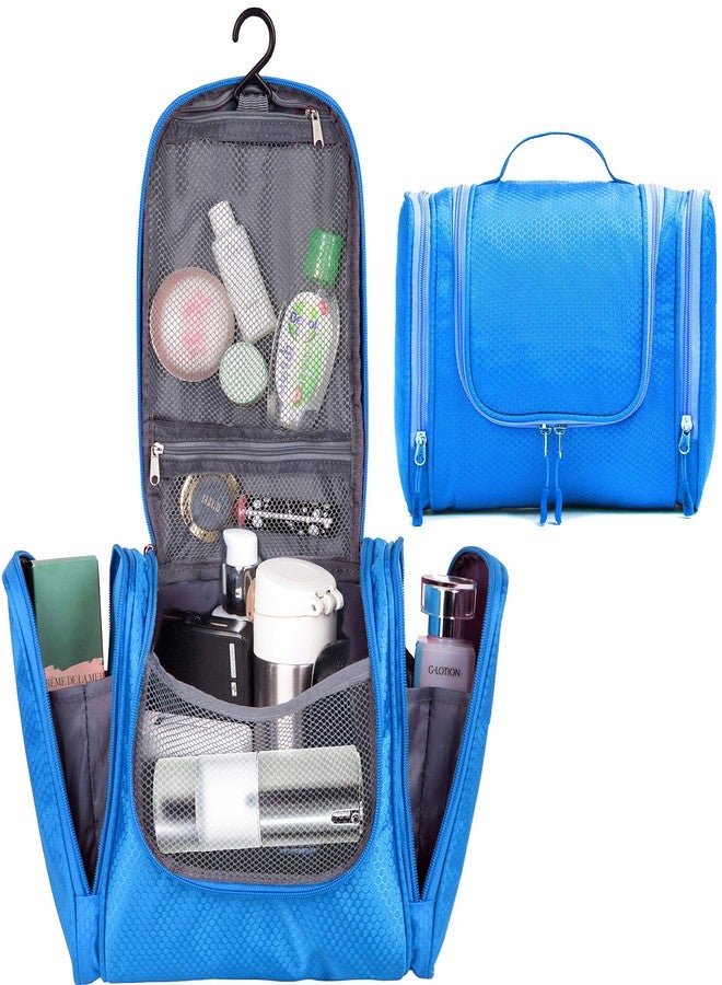 باجو حقيبة أدوات تجميل للسفر من باجو للنساء والرجال - حقيبة كبيرة مقاومة للماء معلقة لأدوات التجميل للحمام والسفر - حقيبة مكياج (أزرق) - Image 2