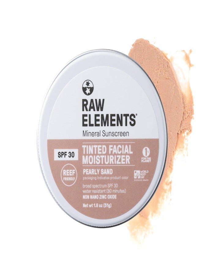 raw elements Raw Element Ultra-Moisturizing Tinted Face Cream, Non Toxic Mineral Face Sunscreen, Daily Tinted Moisturizer, Non-Nano Zinc Oxide, Reef Friendly, All Ages, SPF 30, 1.8 oz, Pearly Sand, Pack of 1 - Image 1