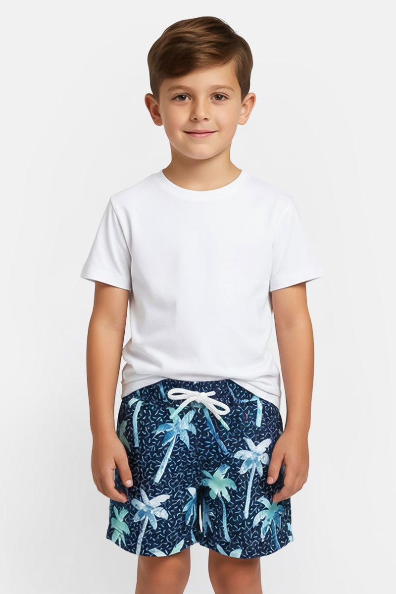 Member's Mark Toddlers Boy Allover Pattern Swim Trunks, Multicolor - Image 1