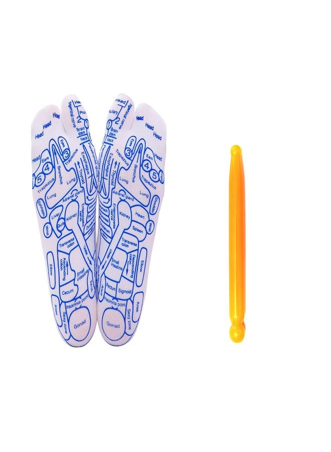 Broman Massage Socks,Reflexology Socks Precisely Printed With Reflexology Chart Of Both Sole And Instep. Provide You A Good Choice To Have A Full Foot Massage By The Acupressure Pen- Socks For Women - Image 1