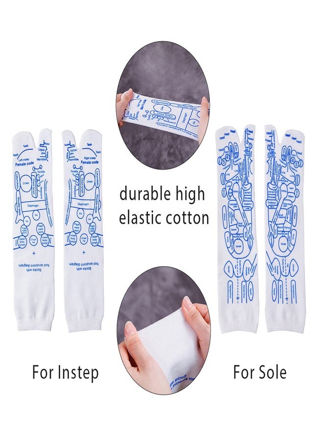 Broman Massage Socks,Reflexology Socks Precisely Printed With Reflexology Chart Of Both Sole And Instep. Provide You A Good Choice To Have A Full Foot Massage By The Acupressure Pen- Socks For Women - Image 3