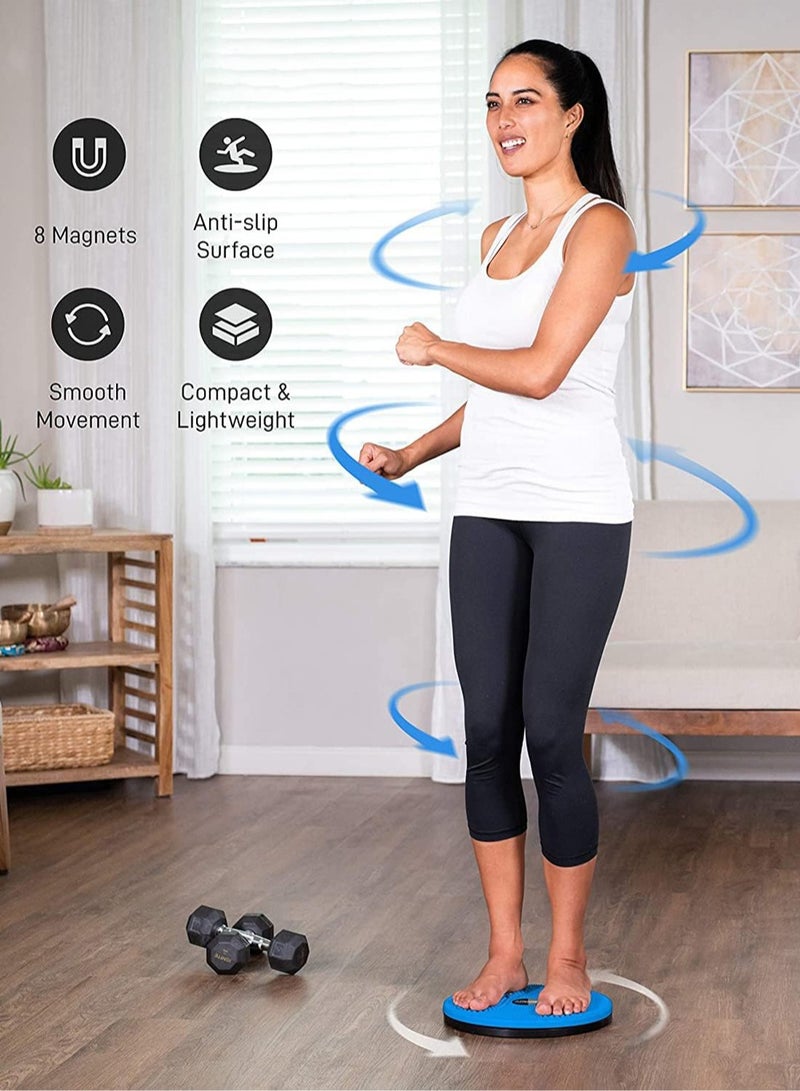 إيه جي دي قرص دوار للتمرين الرياضي، قرص خصر ملتوي، لوح دوار للتمرين الرياضي لتدريب الساقين  والخصر والتمرين الأساسي أزرق - Image 3