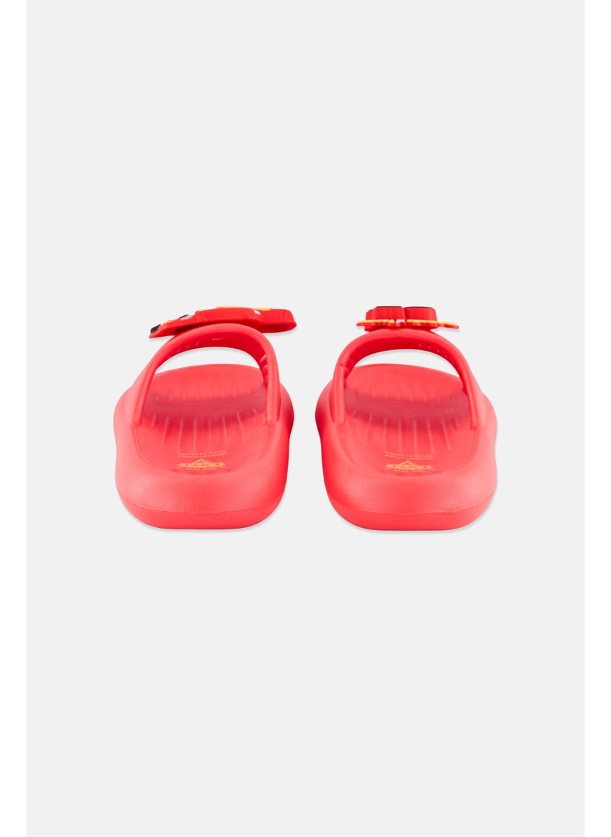 Disney Kids Boy Slip On Slipper, Red  - Image 4