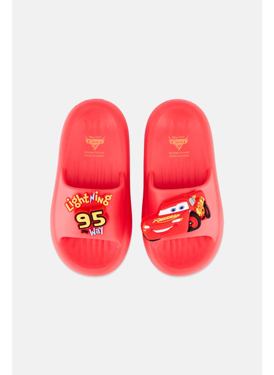 Disney Kids Boy Slip On Slipper, Red  - Image 3