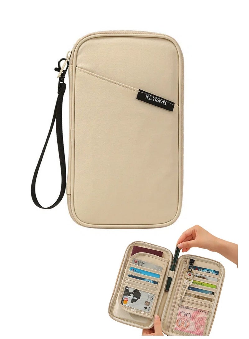 Passport Holder Wallet Cover Case, Passport Case with RFID Blocking, Passport Cover for Women and Men, Suitable for Business Travel, Studying Abroad, Tourism - Image 1