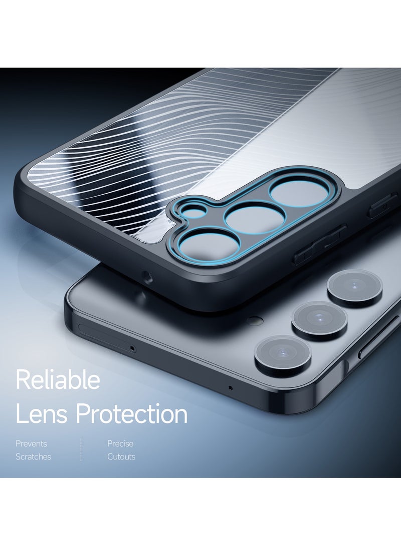 دوكس دوتشيز ايمو جراب لموبايل سامسونج ايه 55 5 جي جراب نحيف وشفاف مطفي مصنع من البولي يوريثين الحراري بولي كربونات البولي بروبلين سيليكون - اسود - Image 4