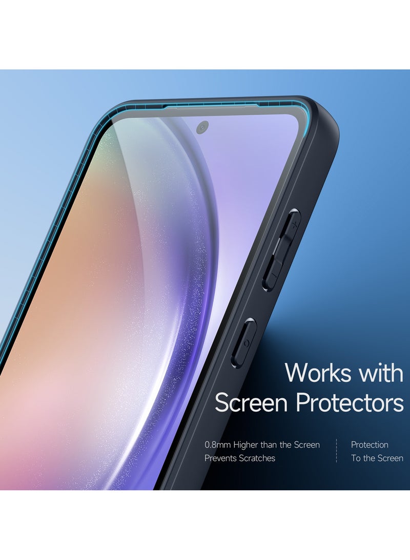 دوكس دوتشيز ايمو جراب لموبايل سامسونج ايه 55 5 جي جراب نحيف وشفاف مطفي مصنع من البولي يوريثين الحراري بولي كربونات البولي بروبلين سيليكون - اسود - Image 5