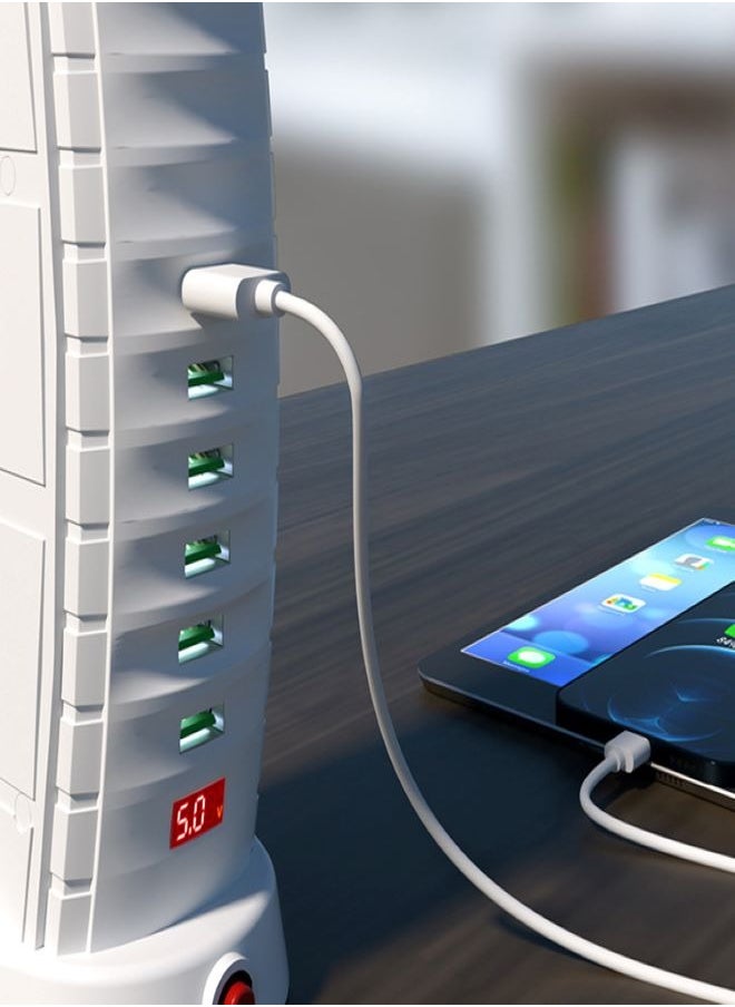 Generic Burj Al Arab Sailboat Shape Tower Extension Lead with 8 Ways AC Universal Outlets 2 Type C Fast Charging Ports And 4 USB Multi Plug Socket Power Strip  - Image 3