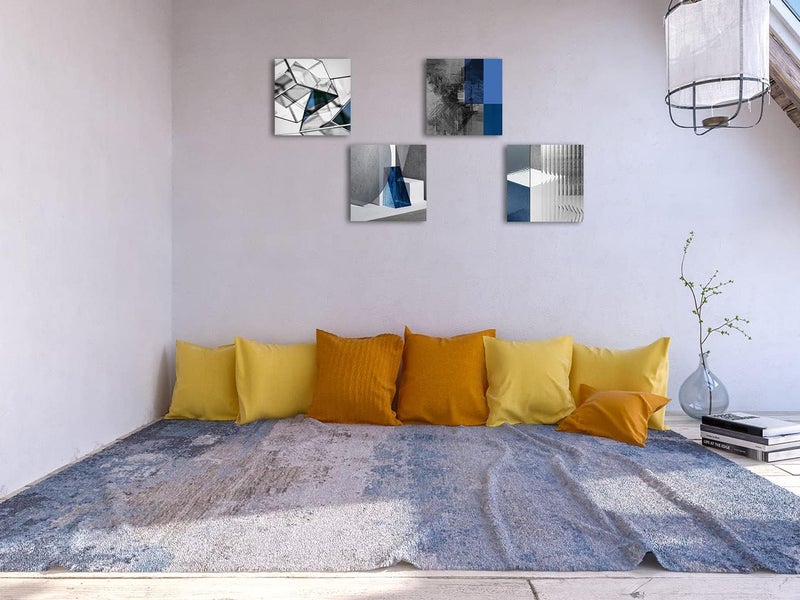 Biufo Abstract Geometric Canvas Wall Art Set - Image 2