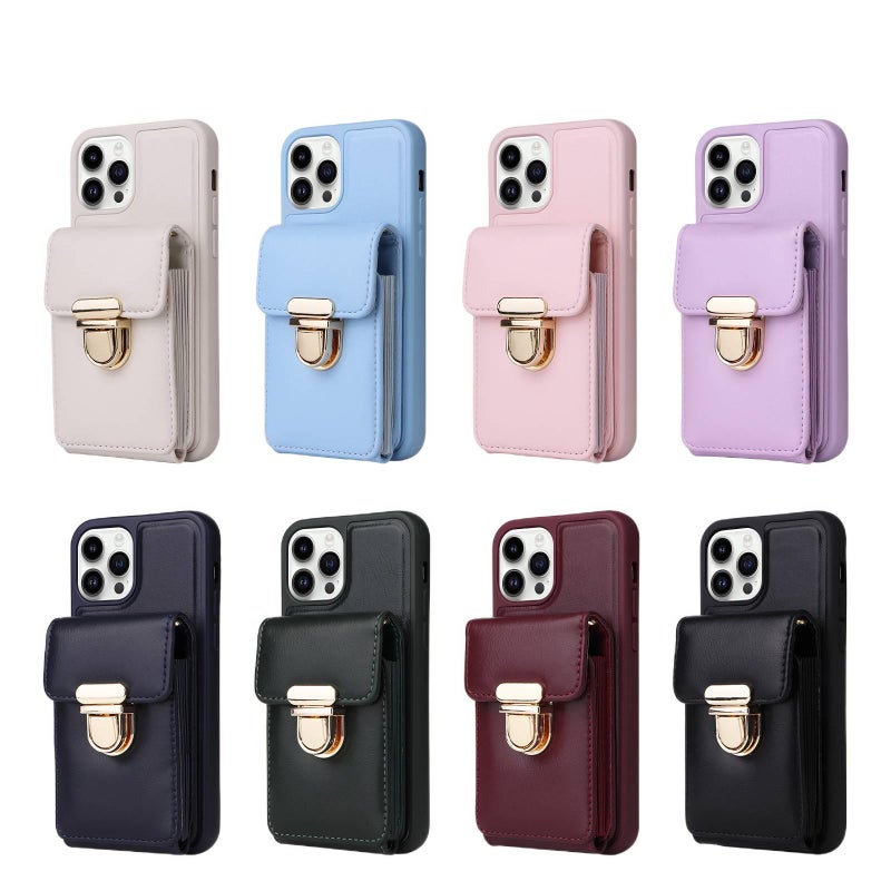 Protective Case | TPU | Pink | Card Holder | Drop Protection | Shockproof Cover for iPhone 14 / 14 Plus / 14 Pro / 14 Pro Max - Image 2