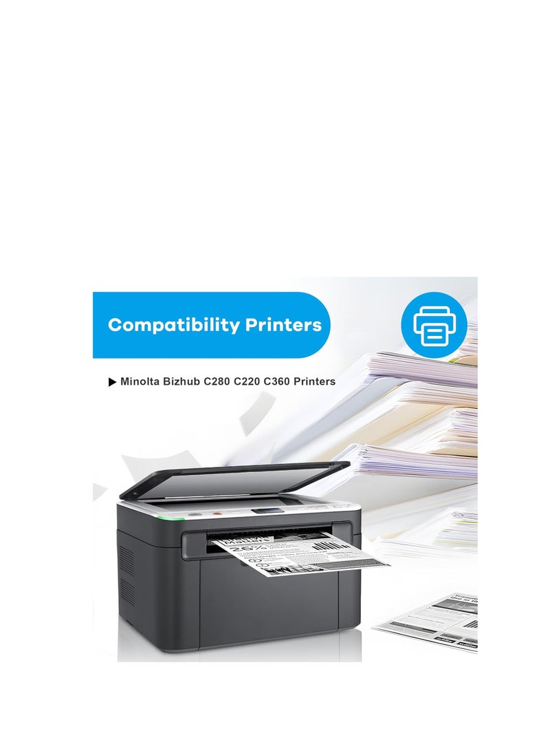 Terabyte TN 216 TN 319 Toner Cartridge Replacement for Konica Minolta TN319 TN216 Toner Cartridge A11G130 A11G430 A11G330 A11G230 TN216K TN216C TN216M TN216Y for Minolta Bizhub C360 C220 C280 Printer Ink - Image 2