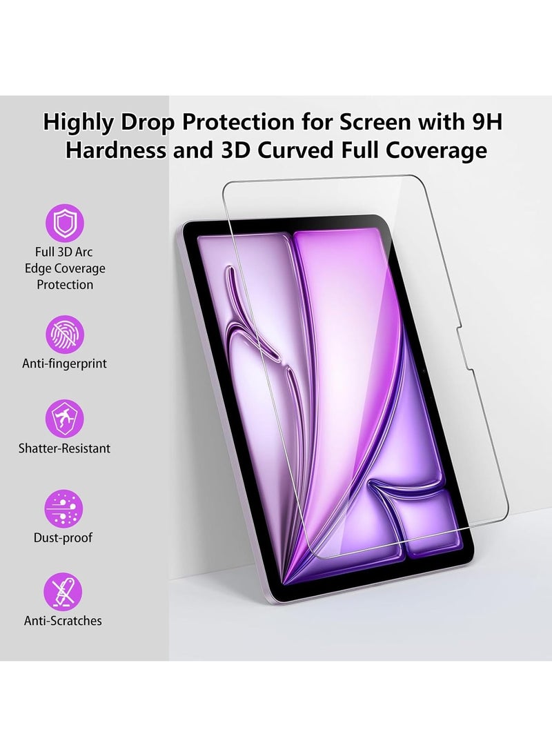 DUSALA 1 Pack Screen Protector for iPad Air 13inch M3 2025/iPad Air 13inch M2 2024 ,Upgrade Edge Protection,Scratch-Resistant, Clarity, Anti Fingerprint, Easy Installation, Bubble Free  - Image 3