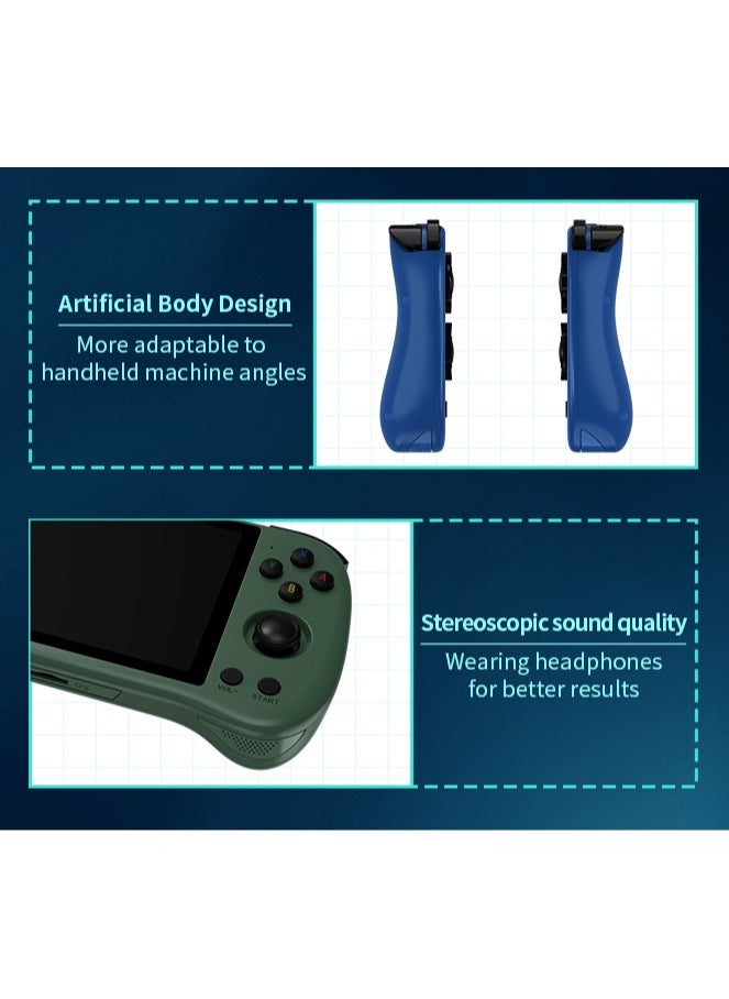 Powkiddy - X55 Handheld Game Console 5.5 inch Portable Retro Video Hand-Held Games Consoles Rechargeable RK3566 Hand Held Classic Play System 16GB+128GB (White) - Image 1