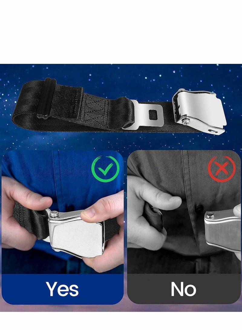 SYOSI Airplane Seat Belt Extender Adjustable 7-35'' Universal Airline Seatbelt Extenders with Carry Case Compatible with Most Airplane Except Southwest Airlines Alaska Airlines CPC Certificate CPSIA Test - Image 5