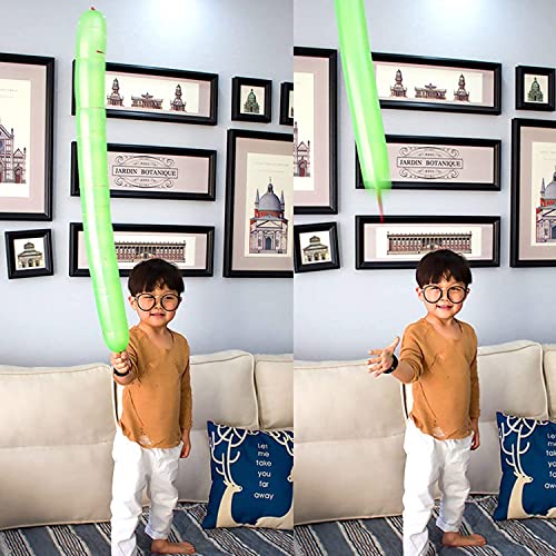 YHmall 100pcs Rocket Balloons with Two Air Pump Colorful Giant Rocket Balloons for Parties - Image 5