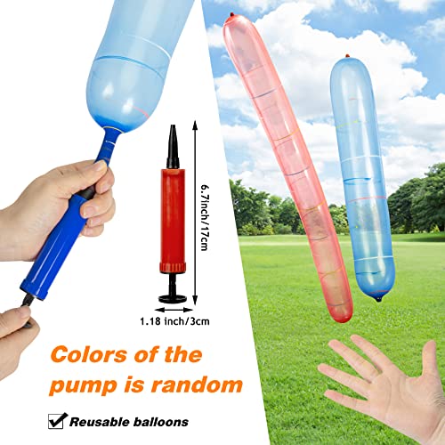 YHmall 100pcs Rocket Balloons with Two Air Pump Colorful Giant Rocket Balloons for Parties - Image 3